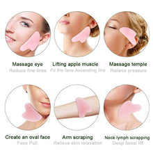 Load image into Gallery viewer, Deinlai rose quartz gua sha tool used in different bodys
