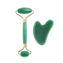 Load image into Gallery viewer, Deinlai jade roller and gua sha set