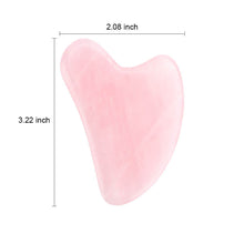 Load image into Gallery viewer, Deinlai rose quartz gua sha tool size