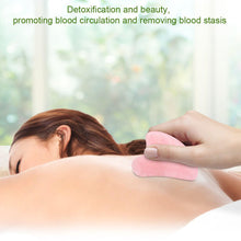 Load image into Gallery viewer, Deinlai rose quartz gua sha tool use on body