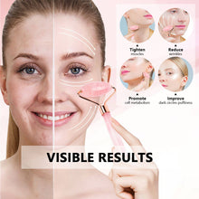 Load image into Gallery viewer, Deinlai rose quartz roller visible results

