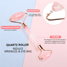Load image into Gallery viewer, Deinlai Rose quartz roller detail
